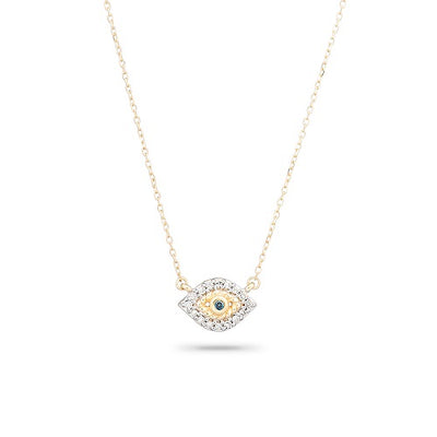 Super Tiny Pavé Evil Eye Necklace