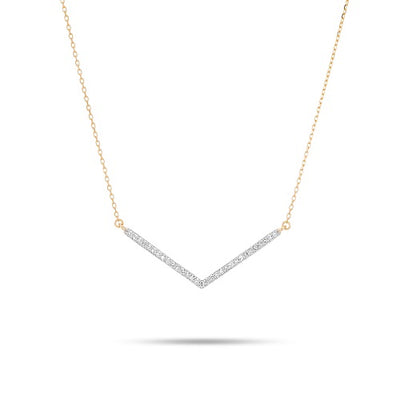 Large Pavé V Necklace