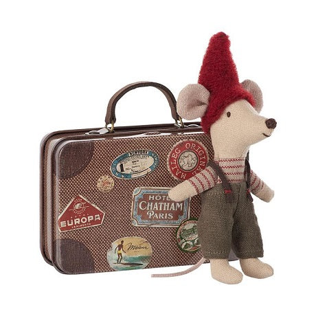 Travel Pixie Mouse in Suitcase