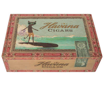 Mom and Dad Mouse in Cigar Box