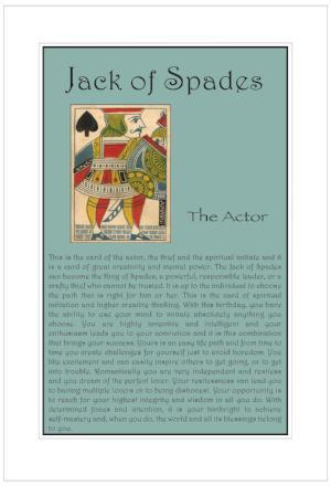 Jack of Spades Birthday Card