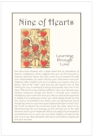 Nine of Hearts Birthday Card