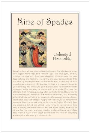 Nine of Spades Birthday Card