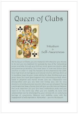 Queen of Clubs Birthday Card