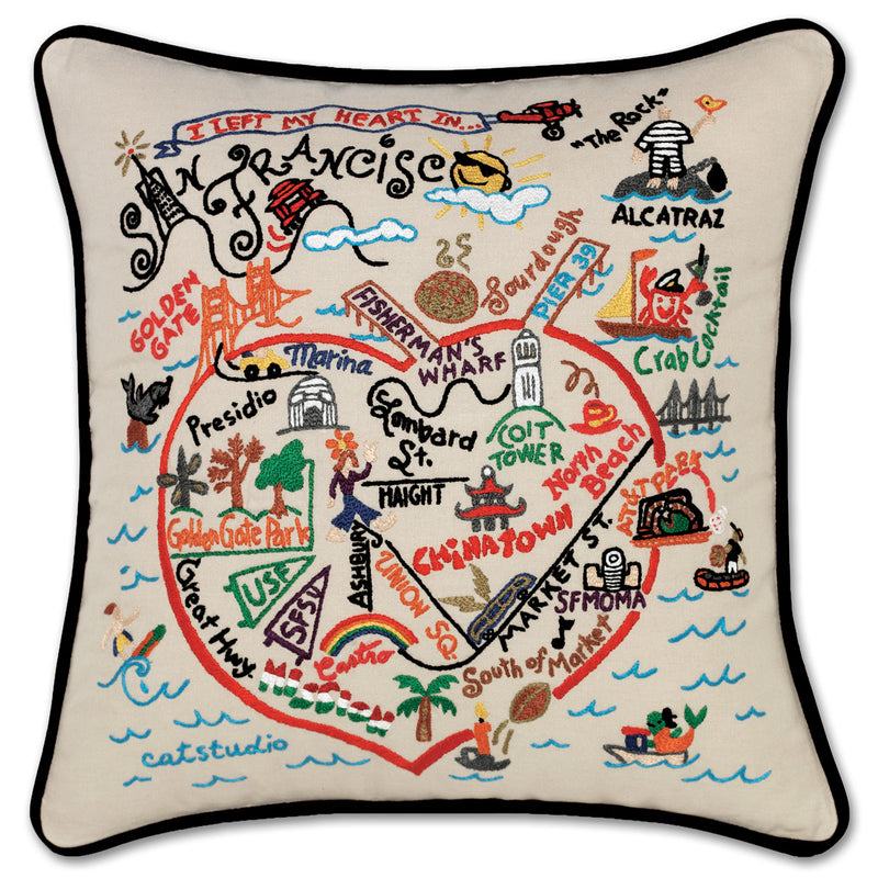 Catstudio Geography Pillows - Cities & Destinations