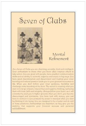 Seven of Clubs Birthday Card