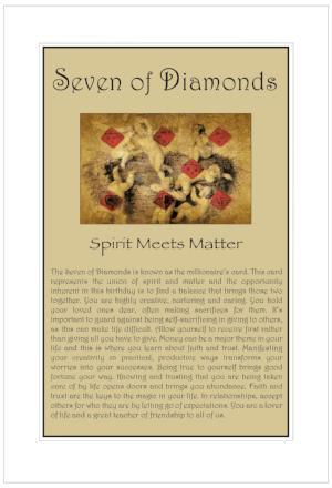 Seven of Diamonds Birthday Card
