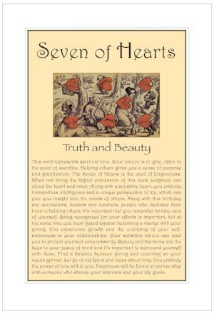 Seven of Hearts Birthday Card