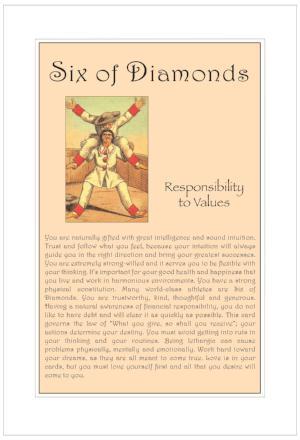 Six of Diamonds Birthday Card