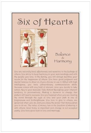 Six of Hearts Birthday Card