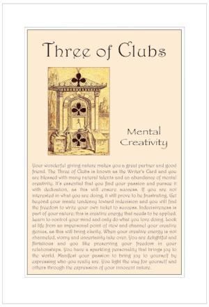 Three of Clubs Birthday Card
