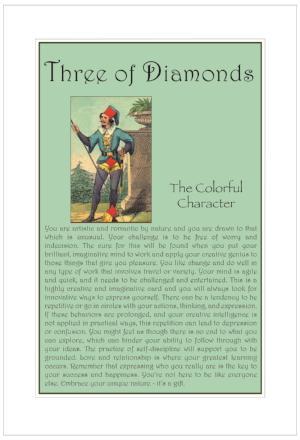 Three of Diamonds Birthday Card