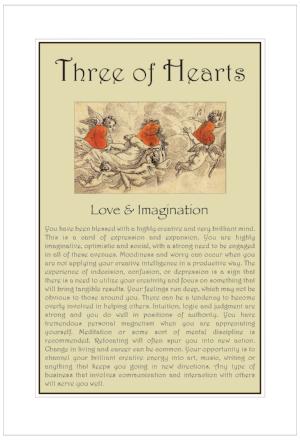Three of Hearts Birthday Card