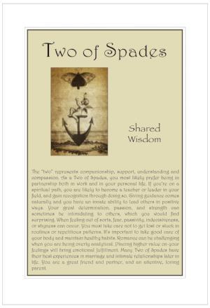 Two of Spades Birthday Card