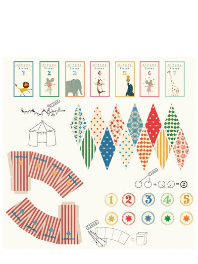 Circus Tent with 3 Circus Characters