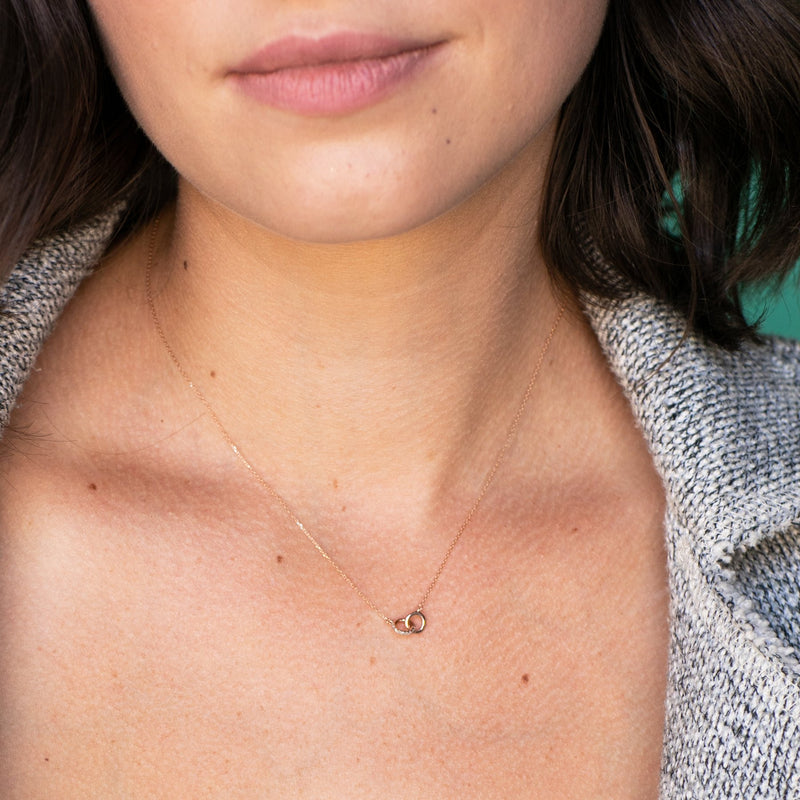 Pavé Interlocking Loop Necklace